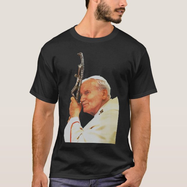 Sankt påve Johannes Paulus II T Shirt (Framsida)