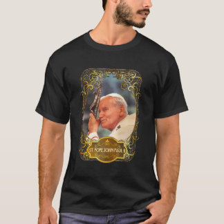 Sankt påven Johannes Paul Ii Kor, katolsk sann pol T Shirt