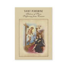 Sankt Peregrine Patron Saint of Cancer Heliga Card