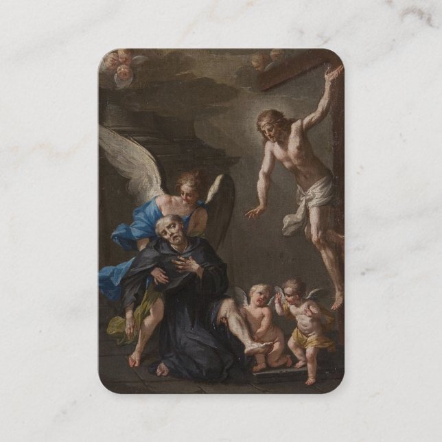 Sankt Peregrine Patron Saint of Cancer Heliga Card Visitkort (Framsida)