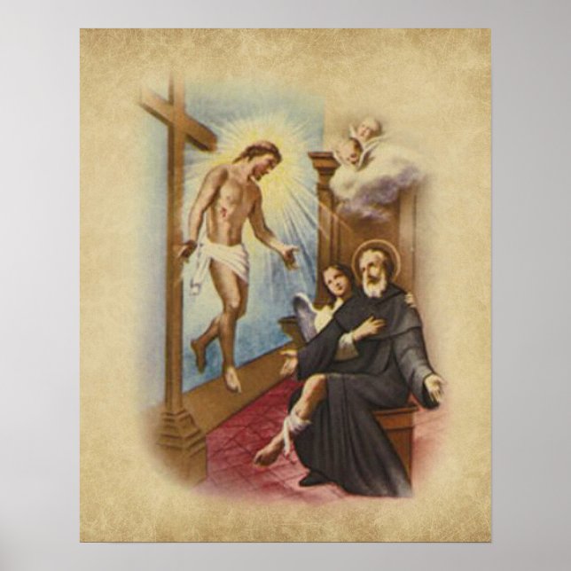Sankt Peregrine Patron Saint of Cancer Patienter Poster (Framsidan)