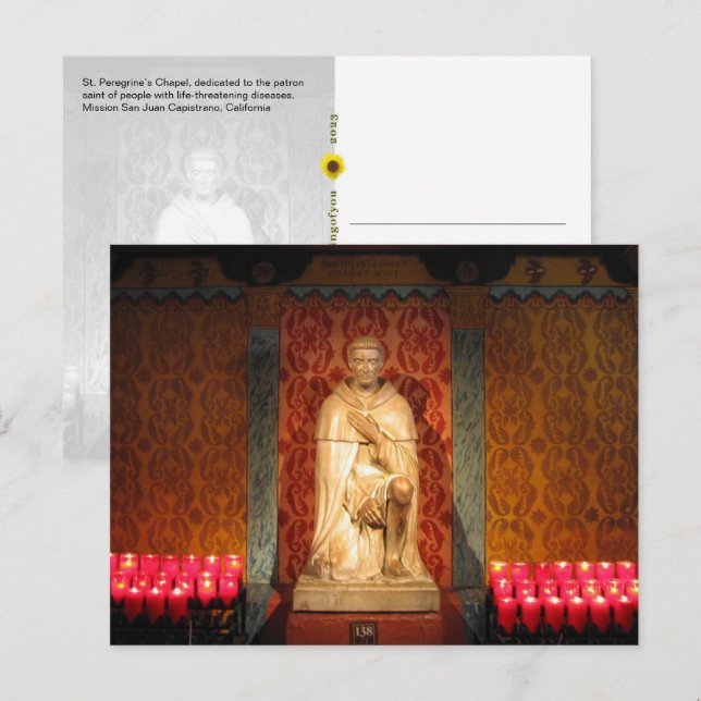 Sankt Peregrinus kapell, San Juan Capistrano, CA - Vykort (Fram/baksida)