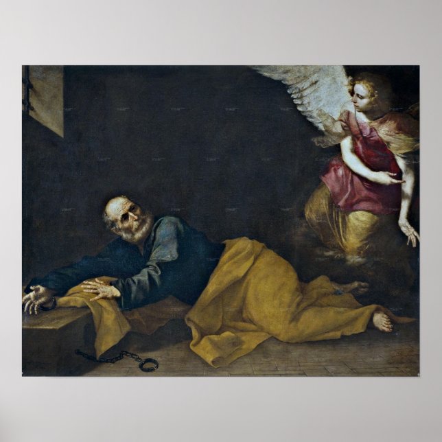 Sankt Peter-befrielsen av Jusepe de Ribera Poster (Framsidan)