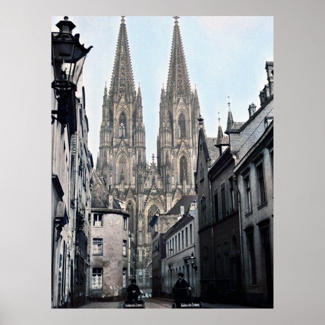 Sankt Peter Cologne Tyskland 1910 Poster (Framsidan)