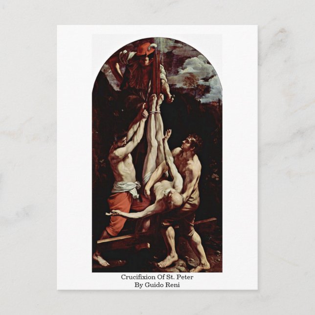 Sankt Peter Crucifixion by Guido Reni Vykort (Framsida)