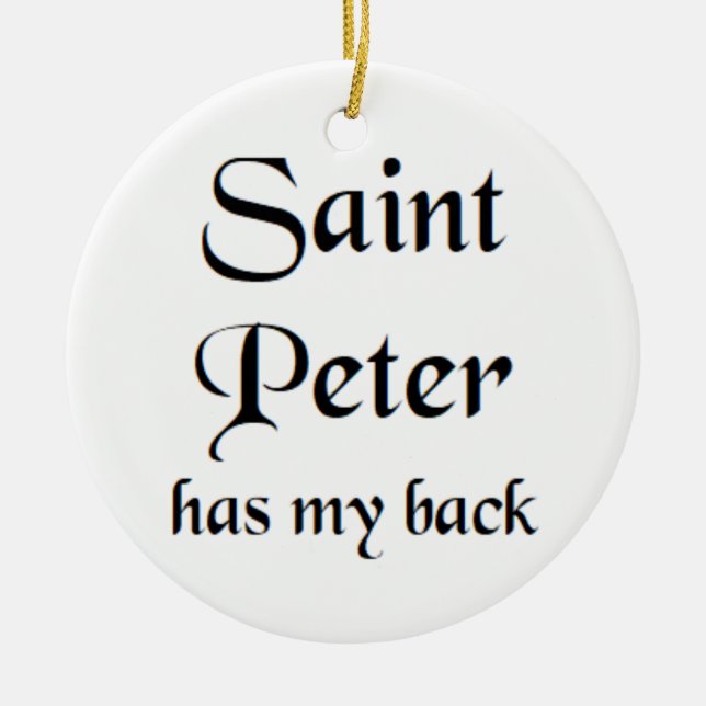 sankt peter julgransprydnad keramik (Framsidan)