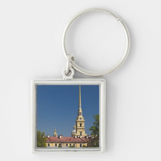 Sankt Peter och Paulus-katedralen Fyrkantig Silverfärgad Nyckelring (Framsidan)