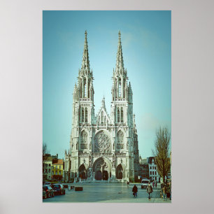 Sankt Peter och Pauluskyrkan i Oostende, Belgien Poster