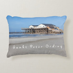 Sankt Peter Ording House om stilbilder med text Prydnadskudde