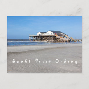 Sankt Peter Ording House om stilbilder med text Vykort