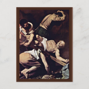 Sankt Peter:s Crucifixion av Michelangelo Merisi D Vykort