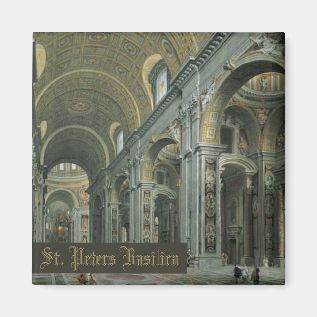 Sankt Peters Basilica Vatican Photo Fridge Magnets Magnet (Framsidan)