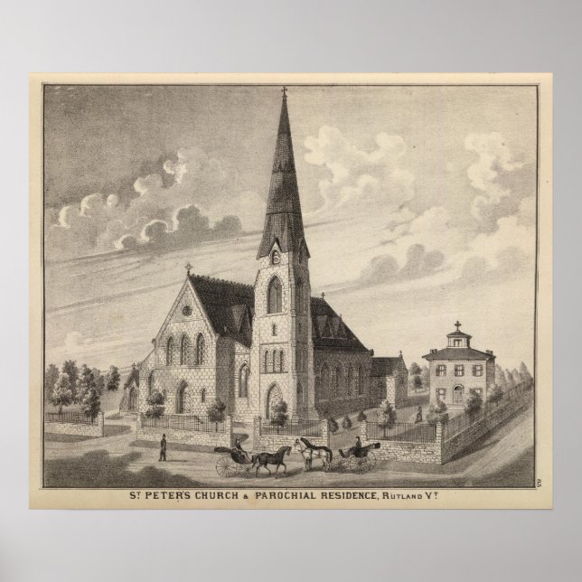 Sankt Peters kyrka och hemvist i provinsen Poster (Framsidan)