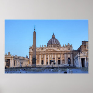 Sankt Peters torg i Vatikanstaten - Rom, Italien Poster