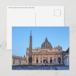 Sankt Peters torg i Vatikanstaten - Rom, Italien Vykort