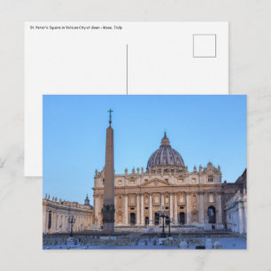 Sankt Peters torg i Vatikanstaten - Rom, Italien Vykort