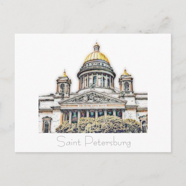 Sankt Petersburg City Russian Architecture Postcar Vykort (Framsida)
