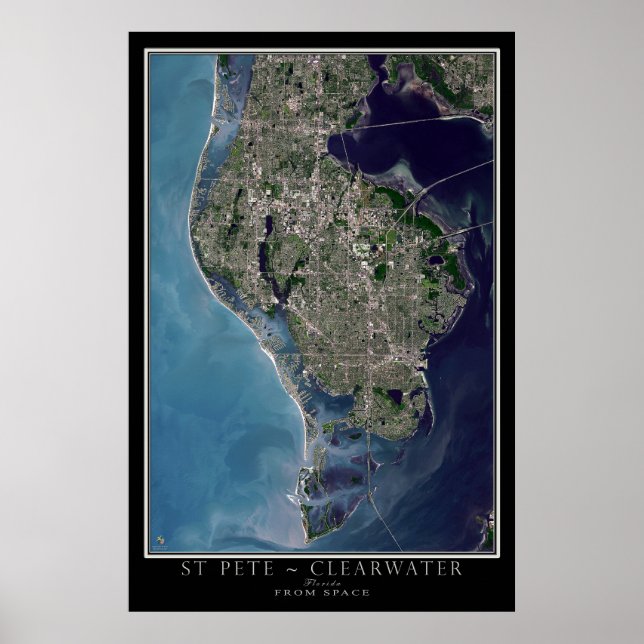 Sankt Petersburg - Clearwater Florida Satellite Ka Poster (Framsidan)