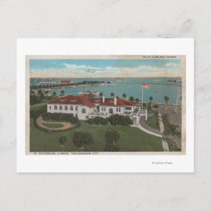 Sankt Petersburg, FL - Aerial of Yacht Klubb & Vykort