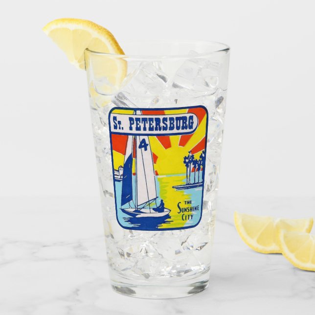 Sankt Petersburg, Florida - Pint Glass Glaskopp (Framsida Ice)