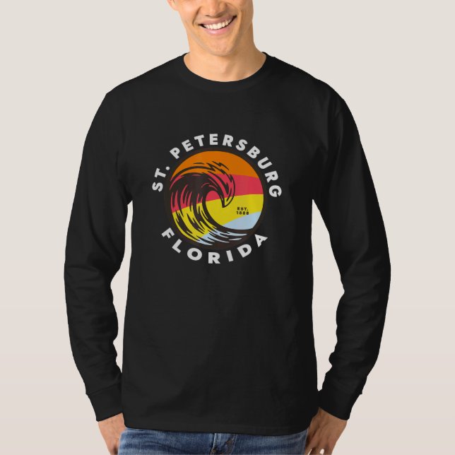 Sankt Petersburg Florida Vacation Souvenir Ocean W T Shirt (Framsida)