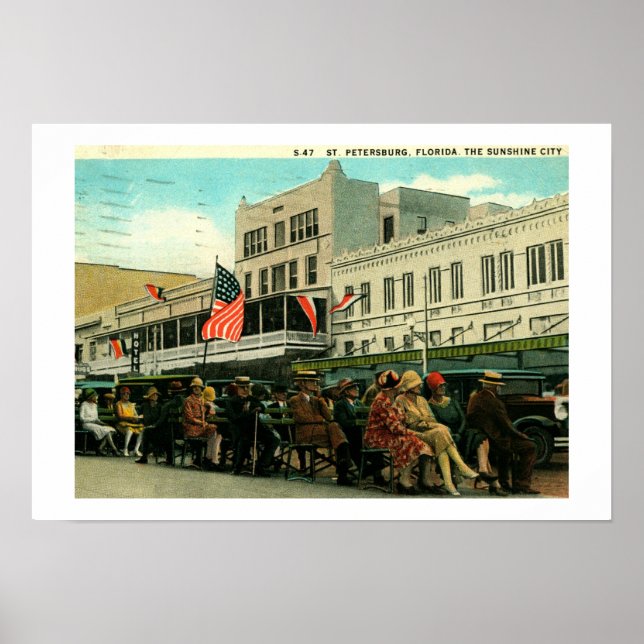 Sankt Petersburg, Florida-Vintagen Poster (Framsidan)
