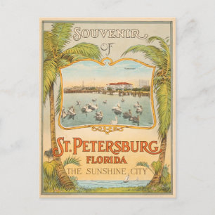 Sankt Petersburg Florida vintagen Sunshine City Vykort