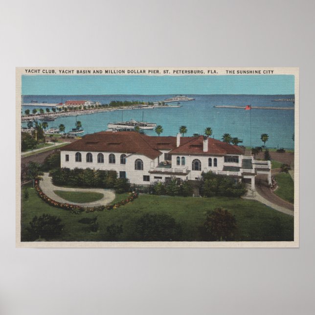 Sankt Petersburg, Florida - Yachts flyg Poster (Framsidan)