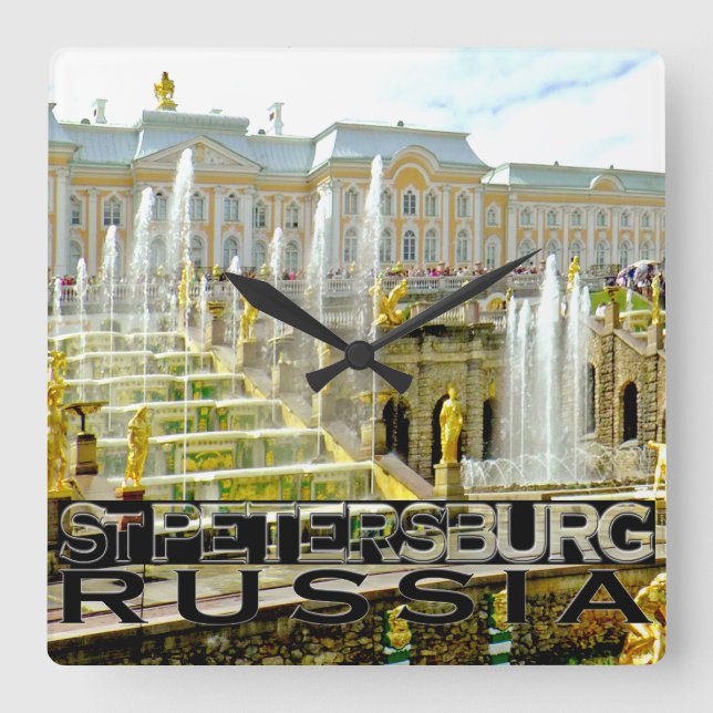 Sankt Petersburg Fyrkantig Klocka (Framsida)