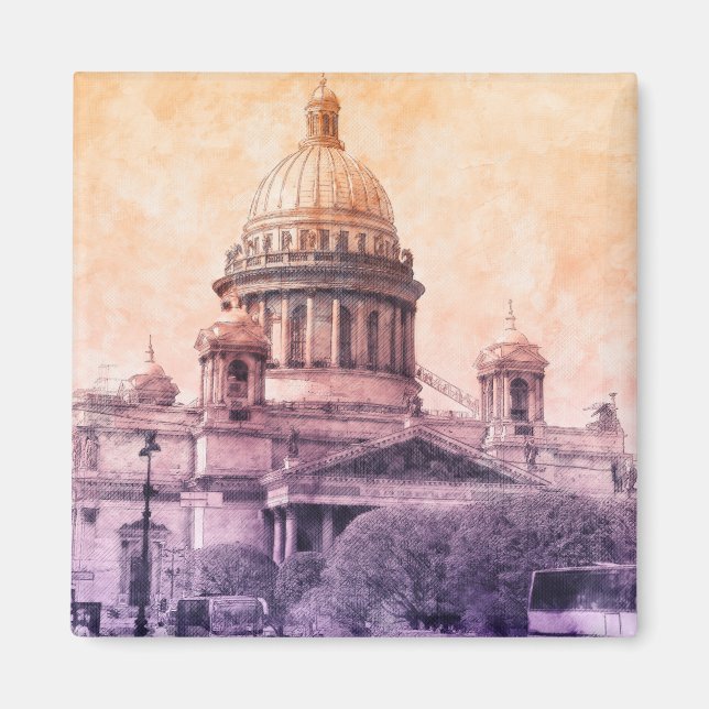 Sankt Petersburg, Helgdag Ryssland Magnet (Framsidan)