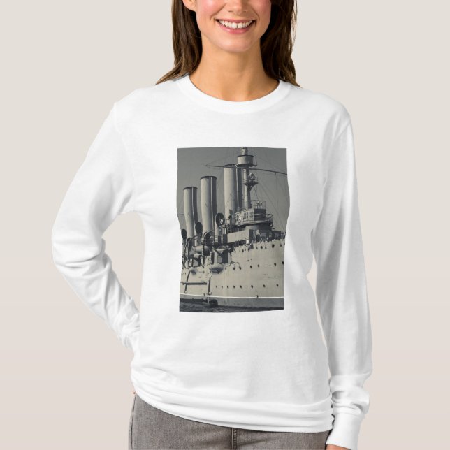 Sankt Petersburg, kryssaren Aurora T Shirt (Framsida)