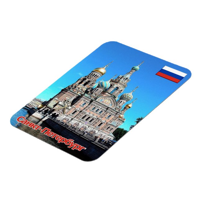 Sankt Petersburg - kyrka - Ryssland - Magnet (Vänstra Sidan)