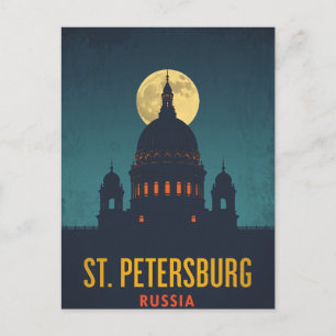 Sankt Petersburg Månbelyst Katedral Vykort