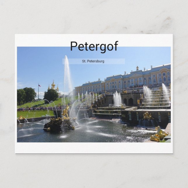 Sankt Petersburg, Petergof Vykort (Framsida)