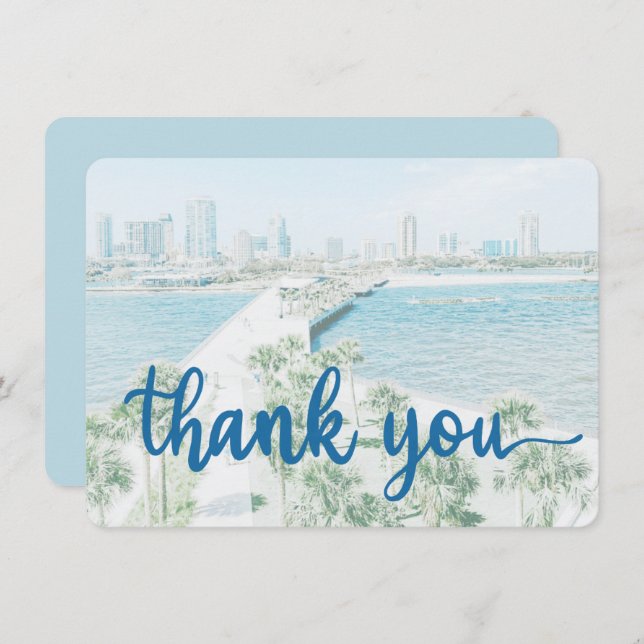 Sankt Petersburg Pier tackkort Tack Kort (Fram/baksida)