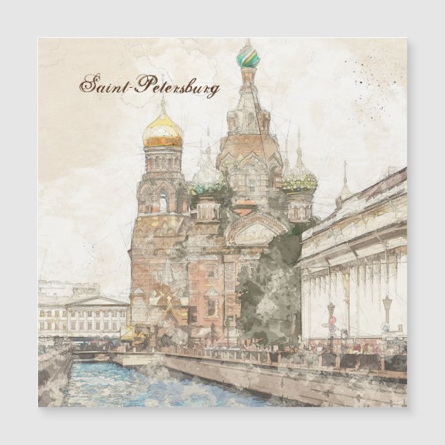 Sankt Petersburg Ryssland Art - Elegant Cityscape (Framsida)