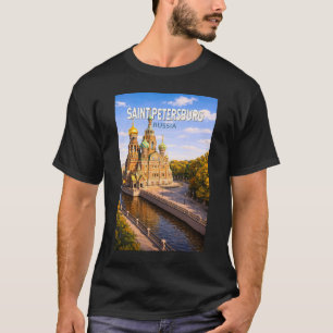 Sankt Petersburg Ryssland Illustration Resa Konst T Shirt