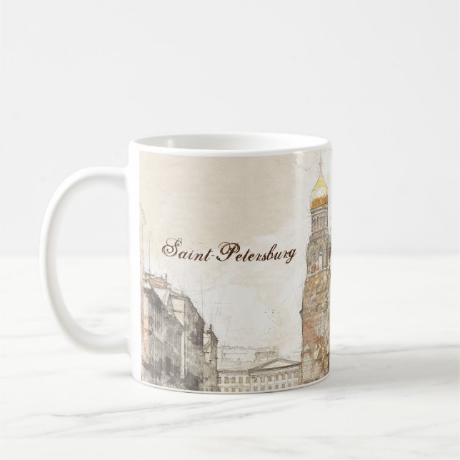 Sankt Petersburg, Ryssland Kaffemugg (Vänster)