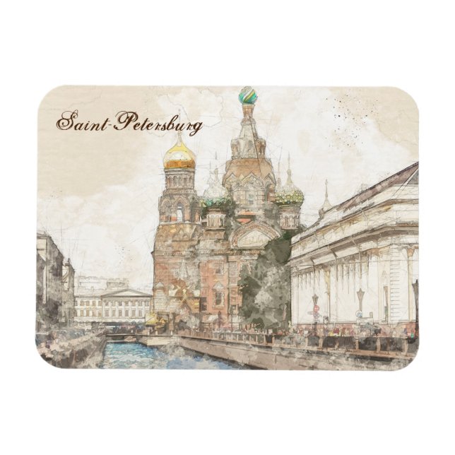 Sankt Petersburg, Ryssland Magnet (Horisontell)