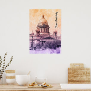 Sankt Petersburg, Ryssland Poster
