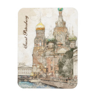Sankt Petersburg Ryssland Souvenir Magnet - Scenia