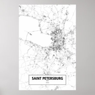 Sankt Petersburg, Ryssland (svart på vitt) Poster