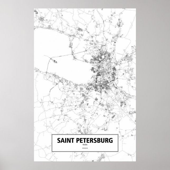 Sankt Petersburg, Ryssland (svart på vitt) Poster (Framsidan)