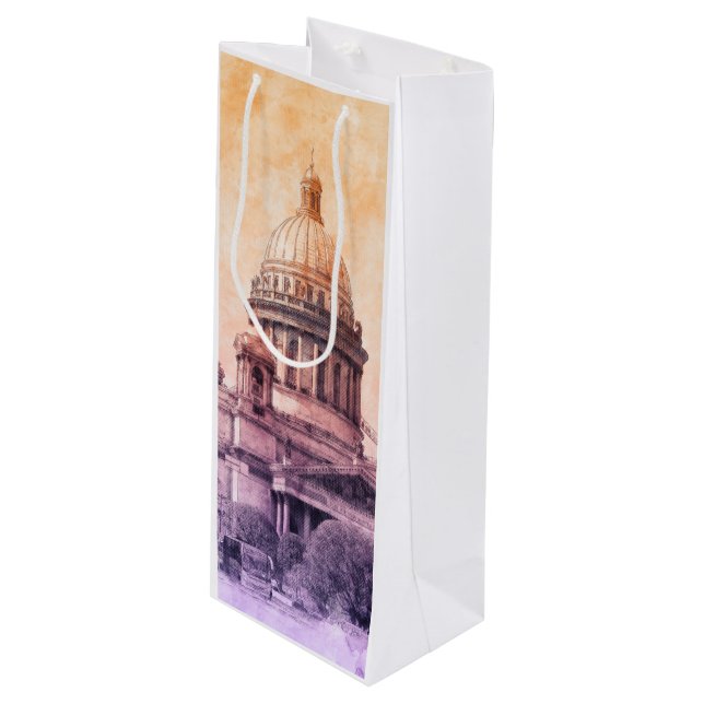Sankt Petersburg Ryssland Vin Gift Bag - Elegant (Framsidan Vinklad)