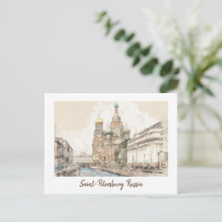 Sankt Petersburg, Ryssland vintage Vykort