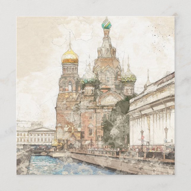 Sankt Petersburg, Rysslands rådgivningskort Bröllo Rådkort (Framsida)