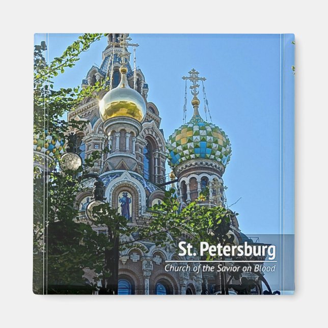 Sankt Petersburg, Saviors kyrka på blodet Magnet (Framsidan)