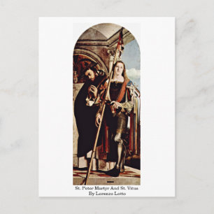Sankt Petrus Martyren och Sankt Vitus av Lorenzo L Vykort