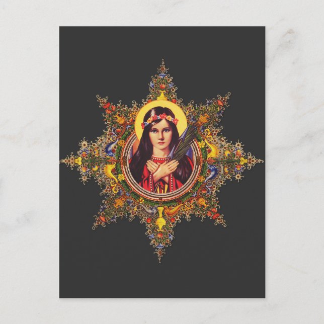 Sankt Philomena konst vykort (Framsida)