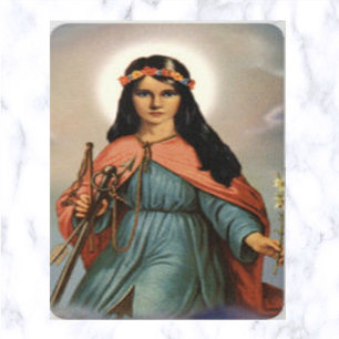 Sankt Philomena Patron St of Children Prayer Card Visitkort